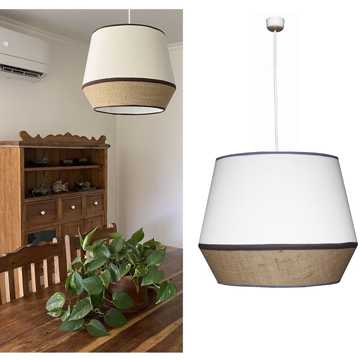 CAROLD STEVENS - Lámpara Colgante Madrid Crudo