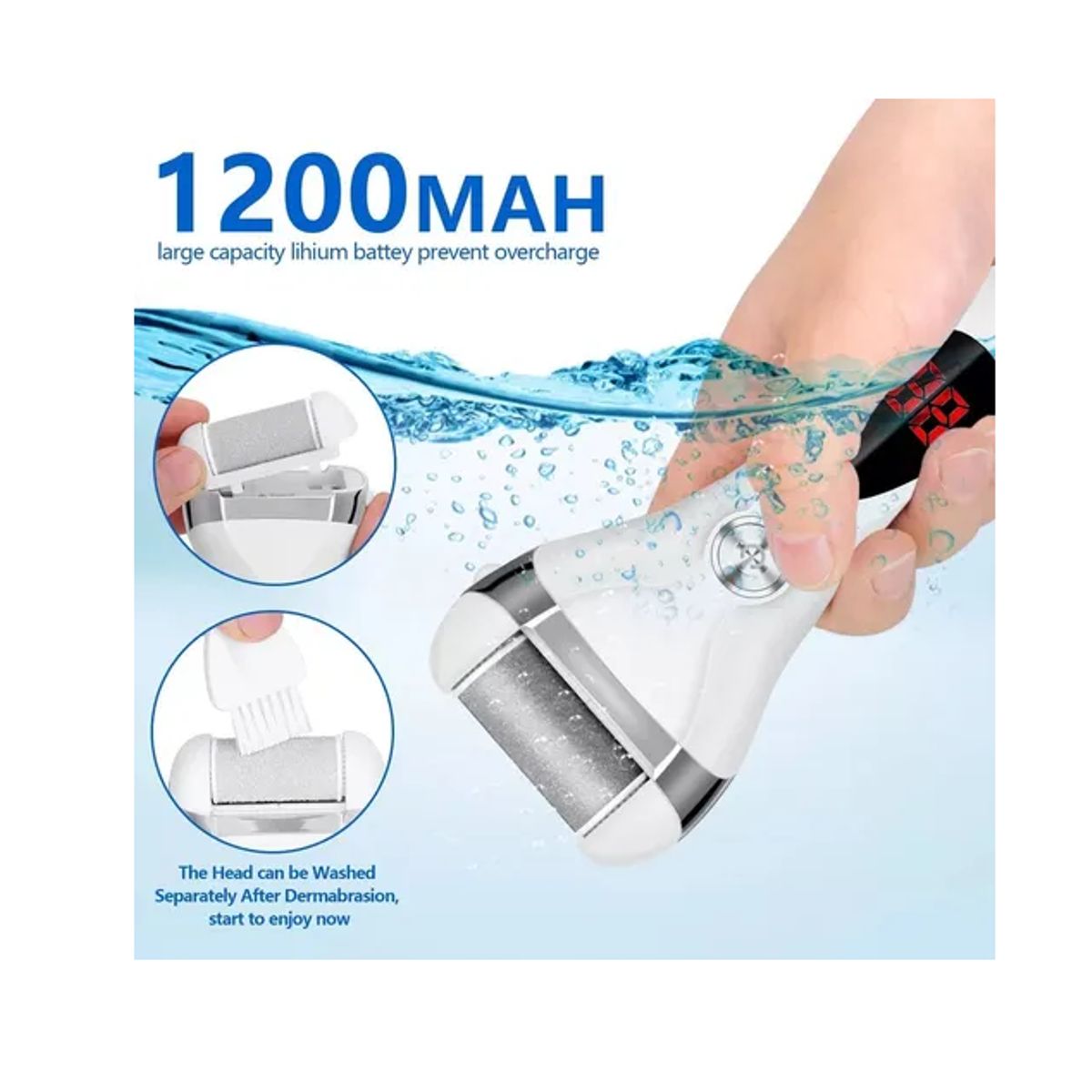 GENERICO - Máquina Removedora De Callos Exfoliadora P Pies Recargable