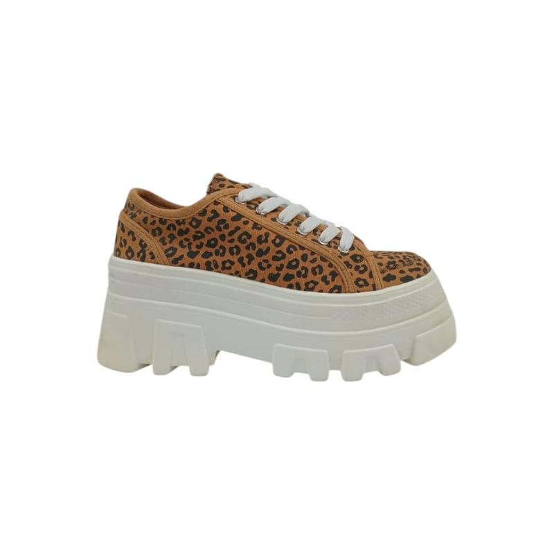 HERIEL - Zapatilla Camel Print Plataforma Mujer