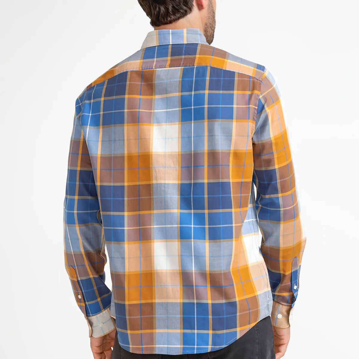 ORIGINAL PENGUIN - Camisa Hombre A Cuadros Mostaza