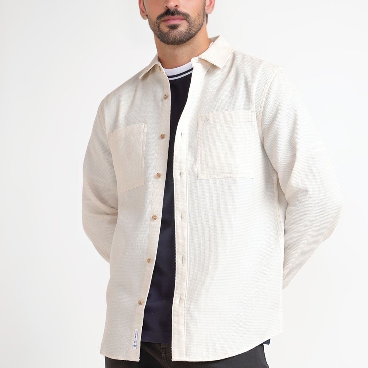 ORIGINAL PENGUIN - Camisa Hombre Manga Larga Beige