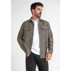 ORIGINAL PENGUIN - Sobrecamisa Hombre Stretch Verde