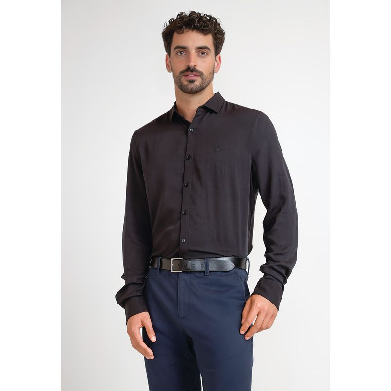 ORIGINAL PENGUIN - Camisa Hombre Manga Larga Negro