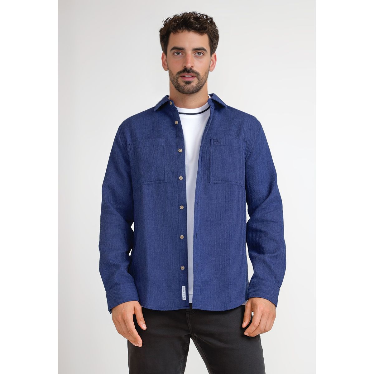 ORIGINAL PENGUIN - Camisa Hombre Manga Larga Azul