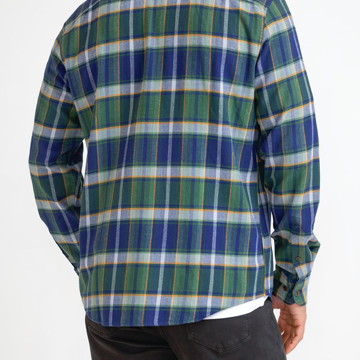 ORIGINAL PENGUIN - Camisa Hombre A Cuadros De Franela Azul