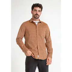 ORIGINAL PENGUIN - Camisa Hombre De Cotele Manga Larga Camel