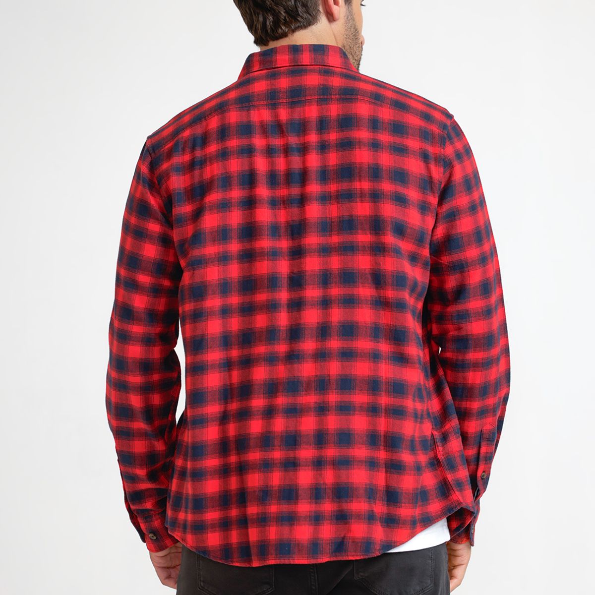 ORIGINAL PENGUIN - Camisa Hombre A Cuadros De Franela Rojo