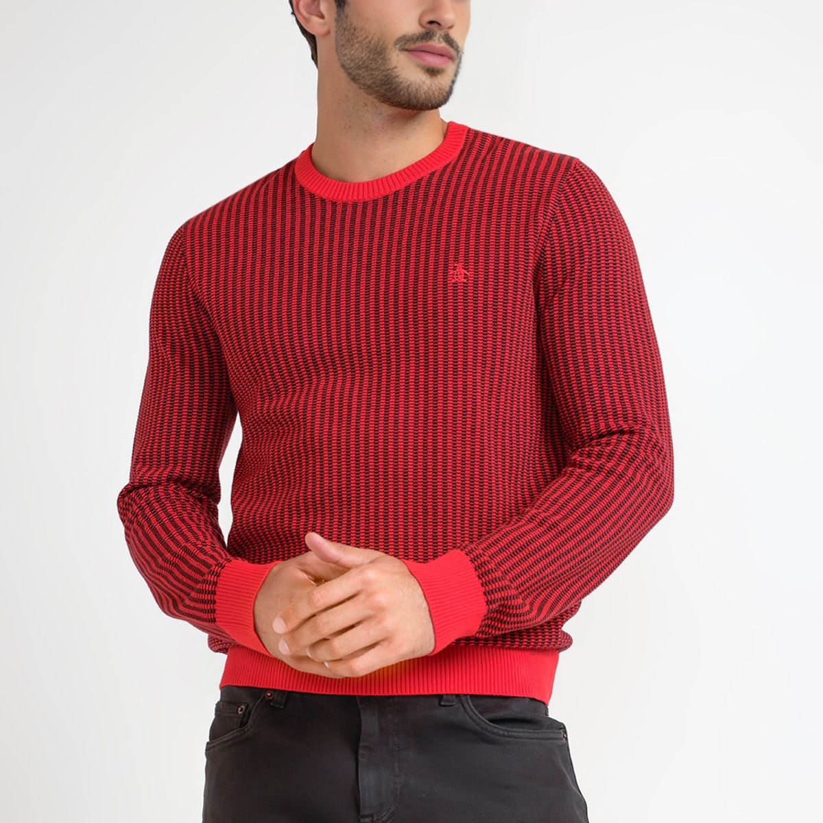 ORIGINAL PENGUIN - Sweater Hombre Algodón Rojo