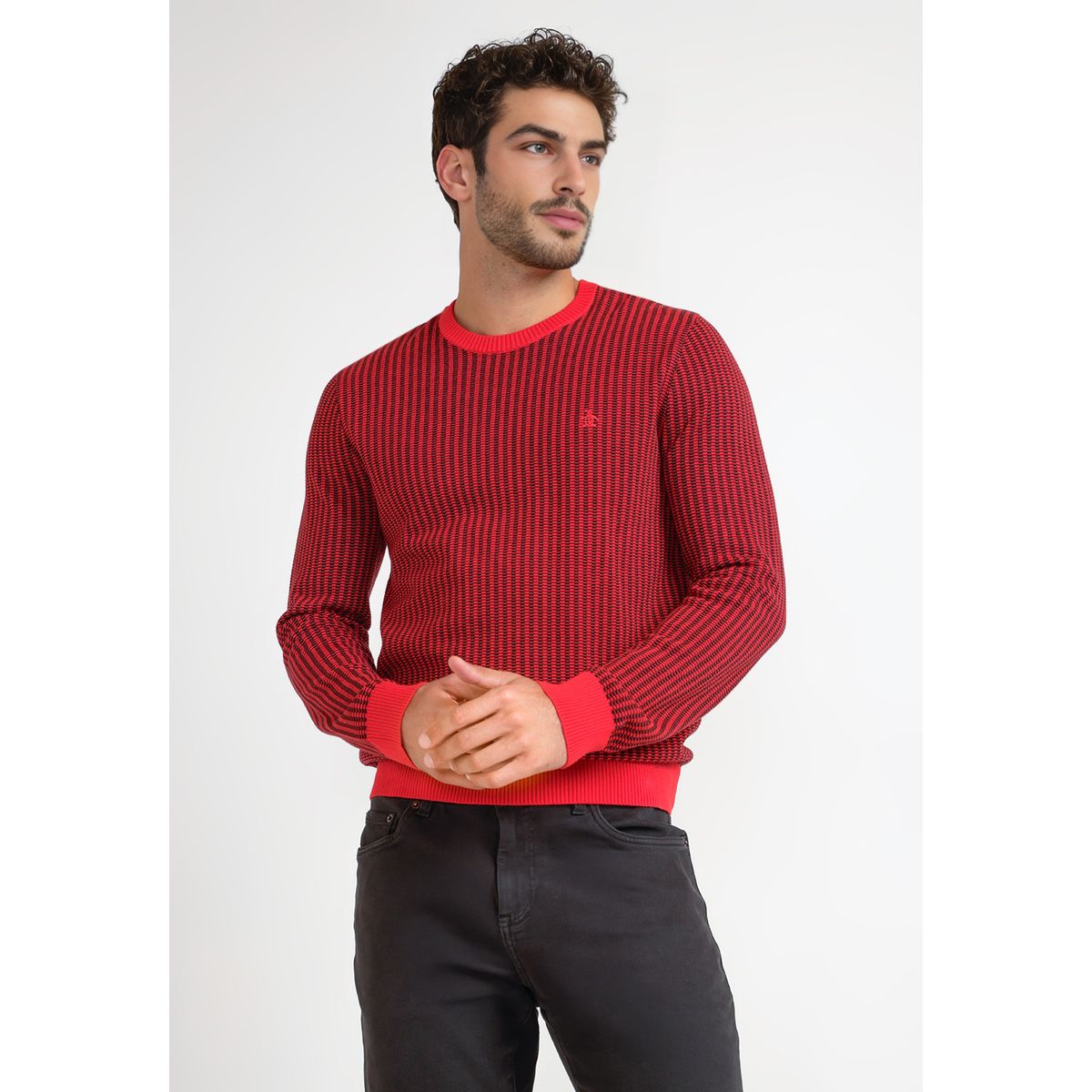 ORIGINAL PENGUIN - Sweater Hombre Algodón Rojo