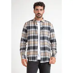 ORIGINAL PENGUIN - Camisa Hombre A Cuadros De Franela Negro