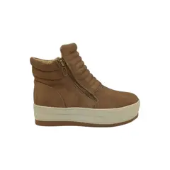 HERIEL - Zapatilla Camel Caña Plataforma Mujer