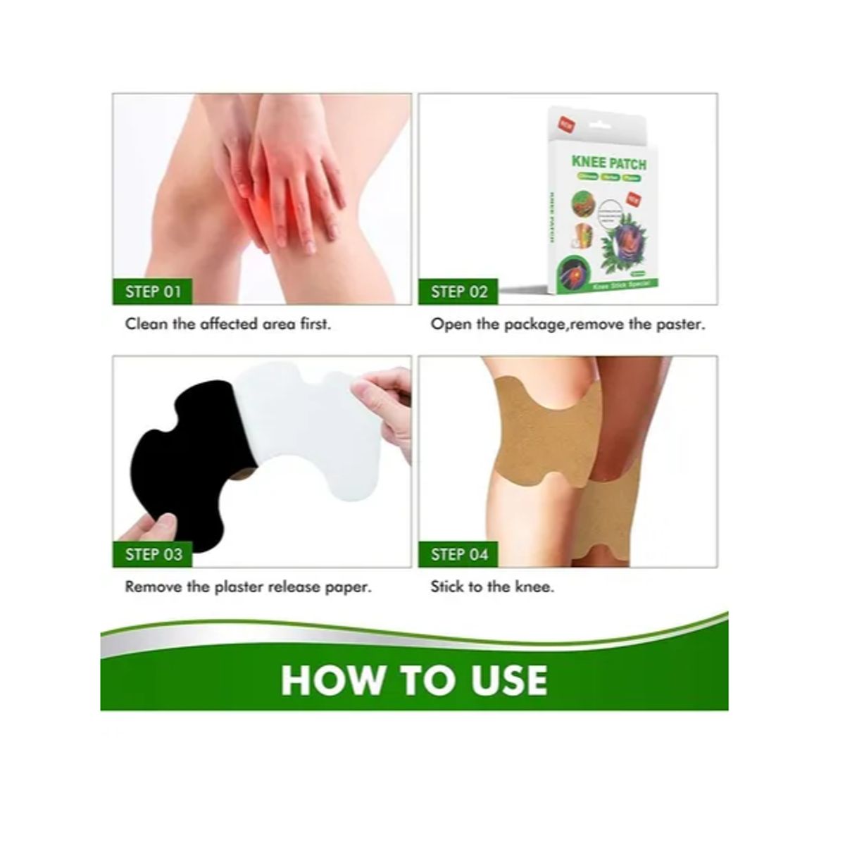 GENERICO - Parches Alivia Dolores De Rodillas Knee Patch 10 Parches