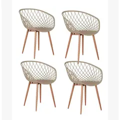 CORI CORI - Pack 4 Butaca Sitial Mesh Beige