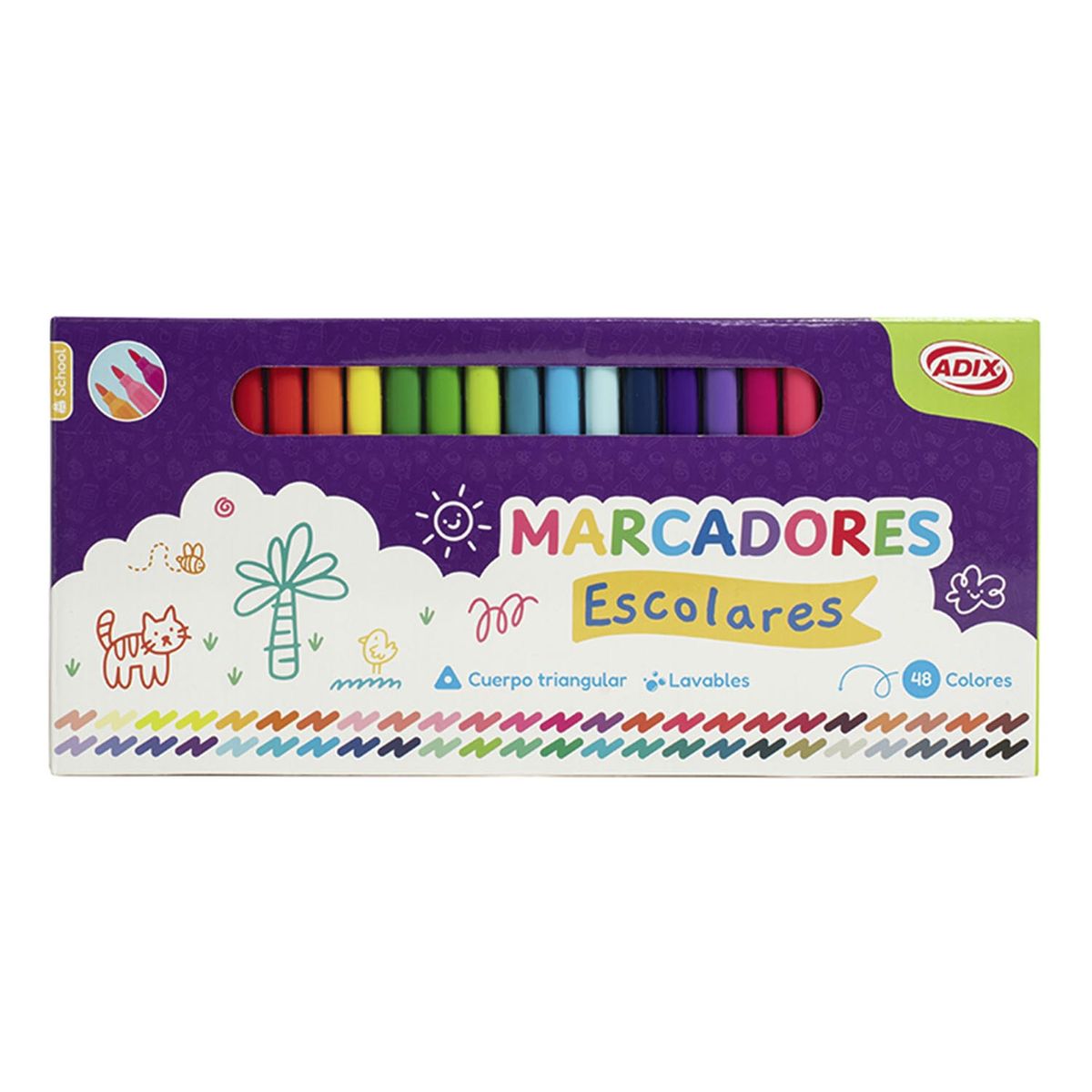 ADIX - Marcadores Adix 48 Colores