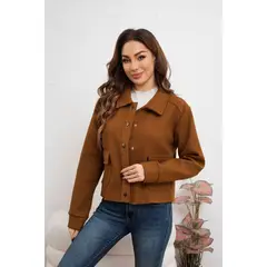 MPROPIA - Chaqueta Mujer Formal Corta Otoño Invierno Broches 7576