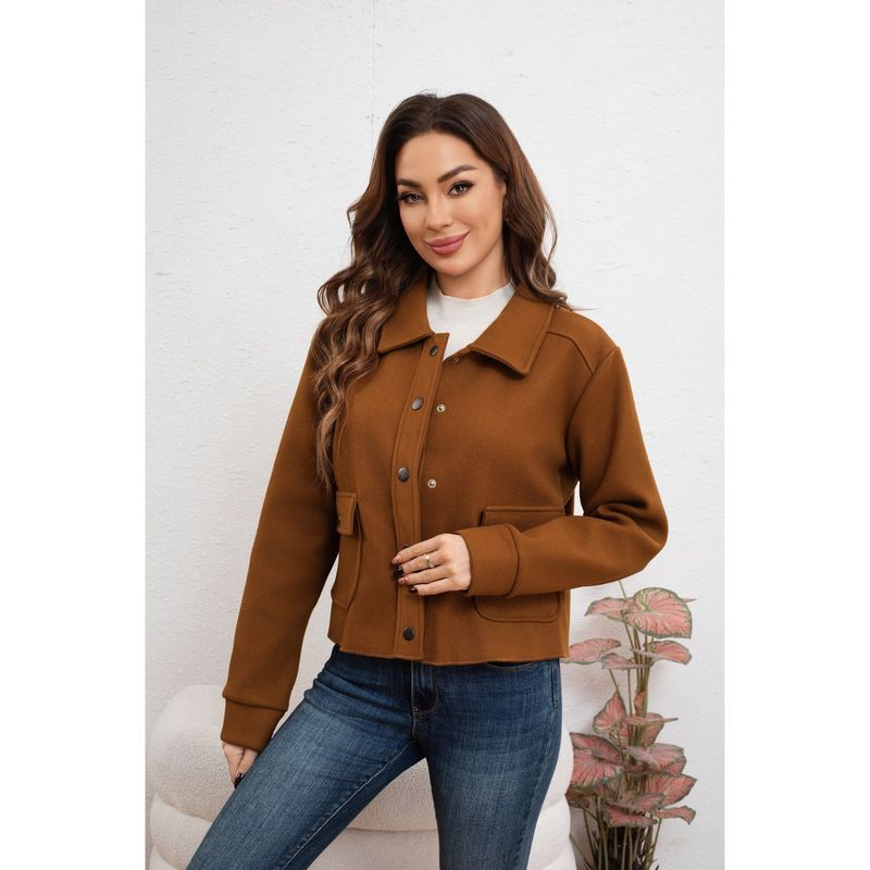 MPROPIA - Chaqueta Mujer Formal Corta Otoño Invierno Broches 7576