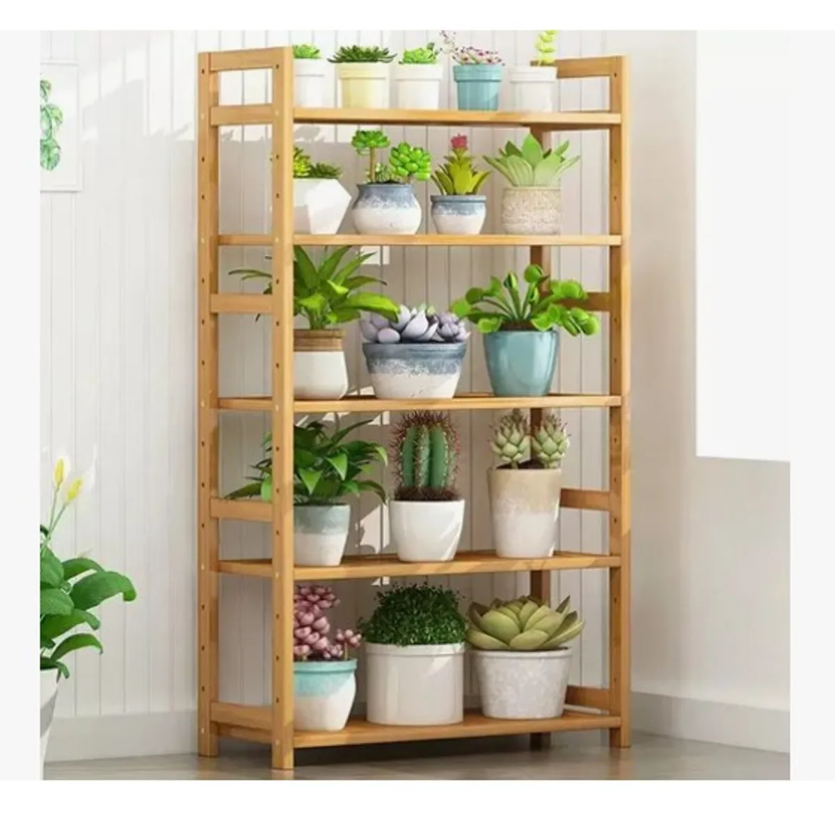 ESHOPANGIE - Organizador Estante De Bambu 5 Niveles De Cocina Y Baño