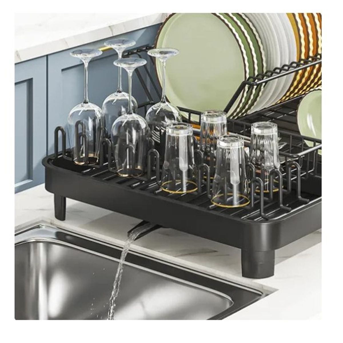 ESHOPANGIE - Escurridor De Platos Plegable Secaplatos Para Cocina