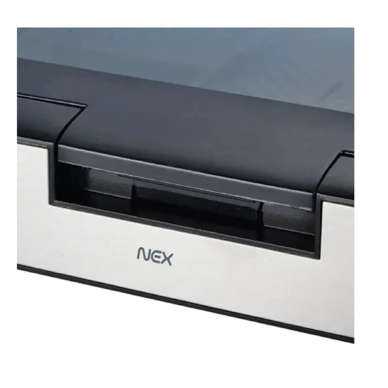 NEX - Parrilla Plancha Eléctrica Con Tapa Vidrio 1800w Nex Egw0121