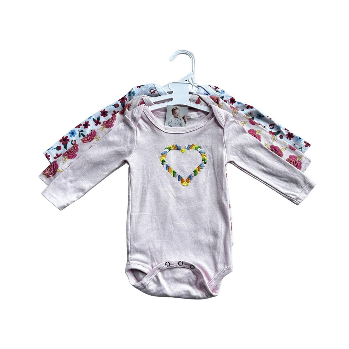 KIVARA - Pack 3 Piluchos Body Bebe Set Bebe Niña