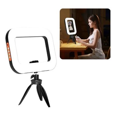 Generico Aro De Luz Led Recargable Panel Selfie Trípode