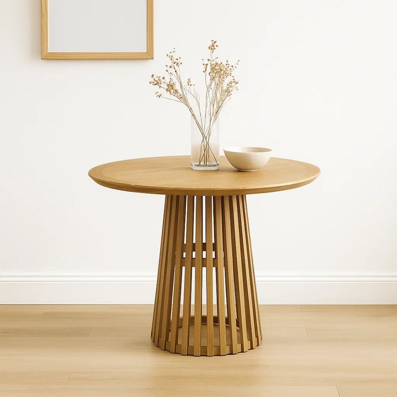 PANDALINO - Mesa Redonda Konna D100 cm - Madera Natural