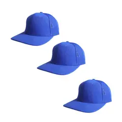 TRIPLE PLAY - Pack 3 Gorras Jockey Triple Malla lisa color azul rey