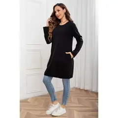 MPROPIA - Polera Lisa Mujer Manga Larga Tipo Vestido 2008