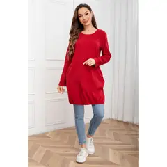 MPROPIA - Polera Lisa Mujer Manga Larga Tipo Vestido 2008