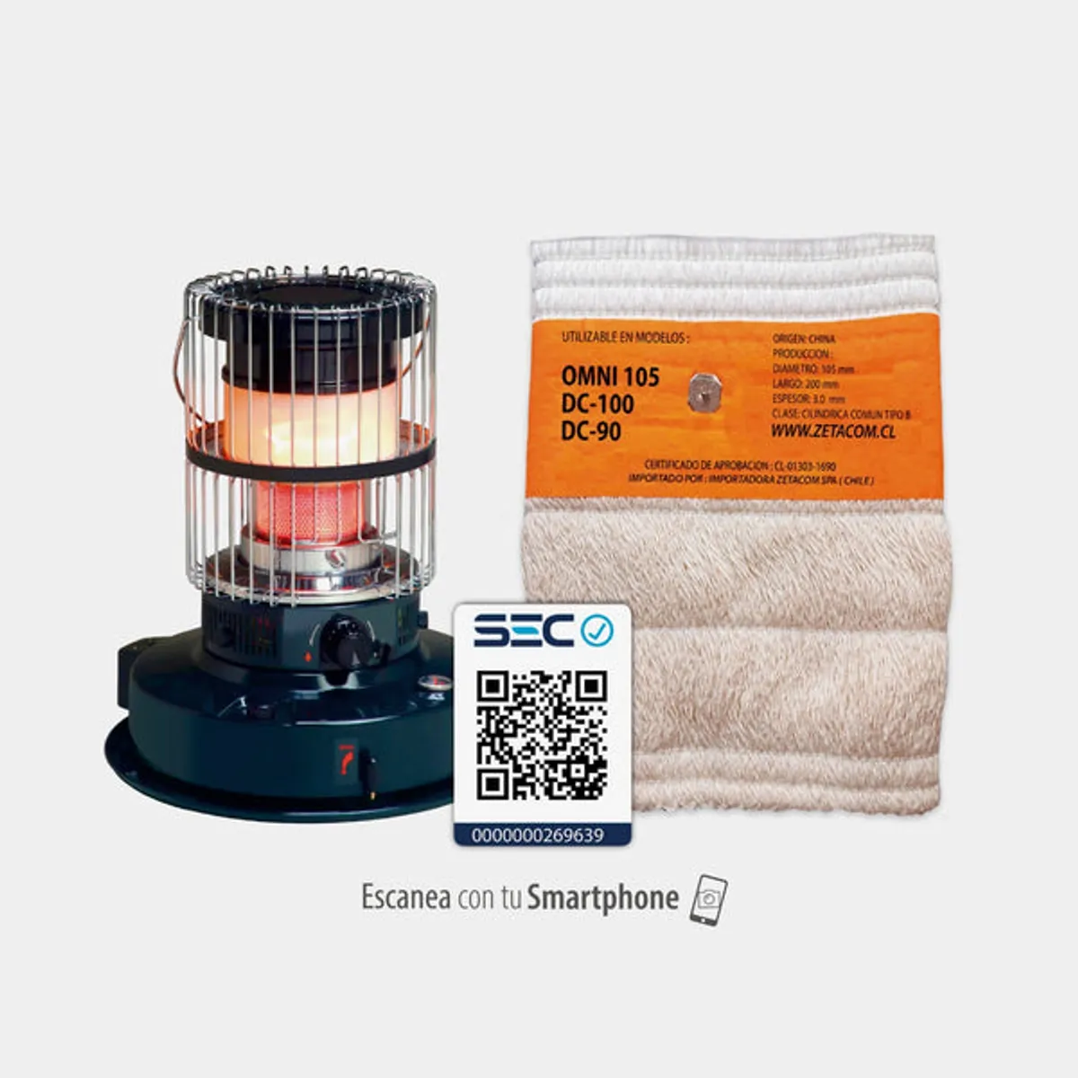 ZETACOM - Mecha Estufa Toyotomi Omni 105 / DC-100 / DC-90