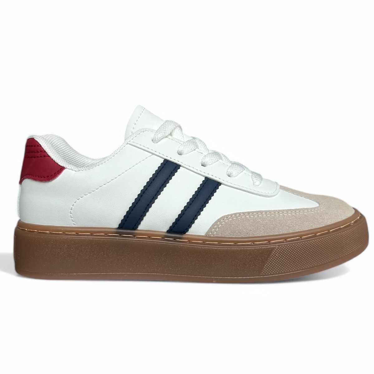 BOTELI - Zapatillas Blancas Casuales para Dama con Plataforma 4cm