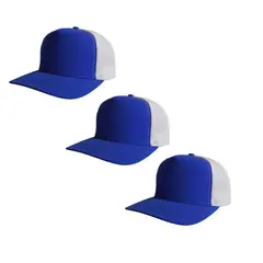 TRIPLE PLAY - Pack 3 Gorras Jockey Triple Malla lisa azul marino con blanco