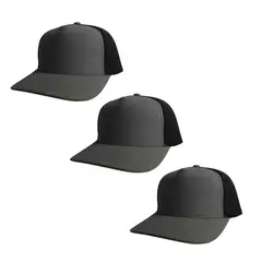 TRIPLE PLAY - Pack 3 Gorras Jockey Triple Malla color gris con negro