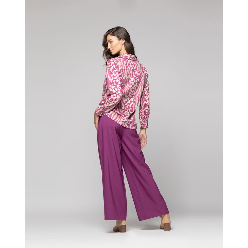 LINEATRE - Pantalón Mujer Laia Morado Lineatre