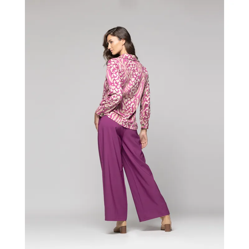 LINEATRE - Pantalón Mujer Laia Morado Lineatre