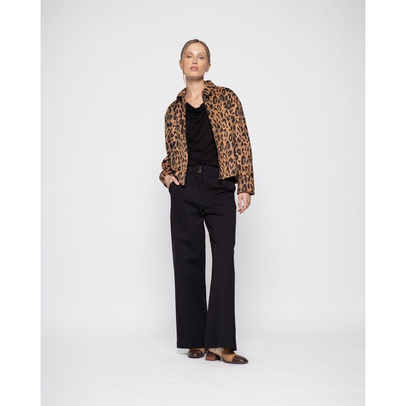 LUDOVICA - Chaqueta Mujer Fresia Café Animal Print Ludovica