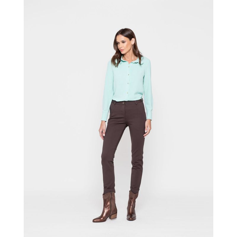 LUDOVICA - Blusa Mujer Hibisco Verde Menta Ludovica