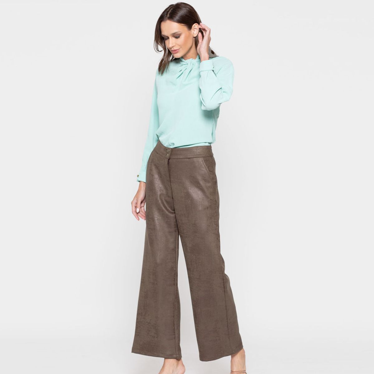 LUDOVICA - Blusa Mujer Calendula Verde Menta Ludovica