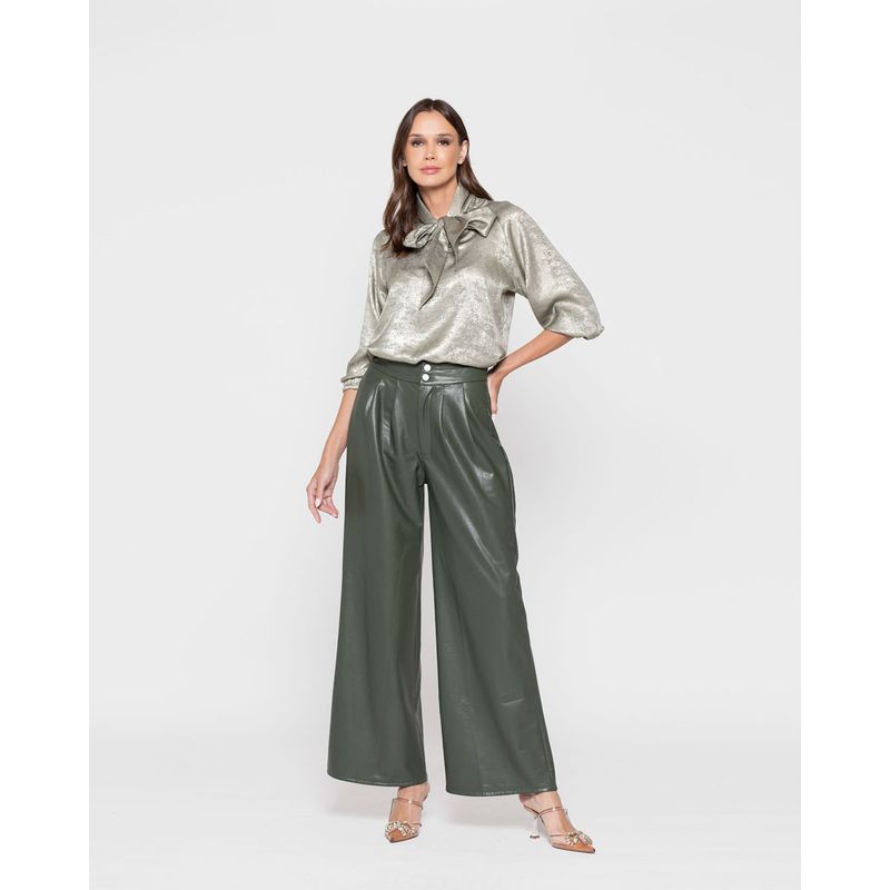LUDOVICA - Blusa Mujer Narciso Verde Militar Ludovica