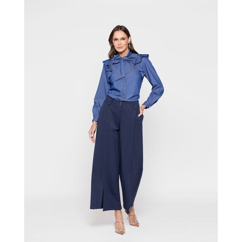 LUDOVICA - Blusa Mujer Azucena Azul Ludovica