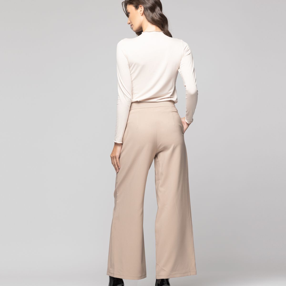 LINEATRE - Pantalón Mujer Chloé Beige Lineatre