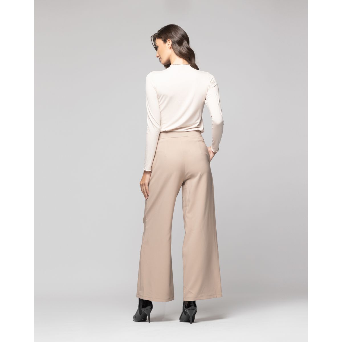 LINEATRE - Pantalón Mujer Chloé Beige Lineatre
