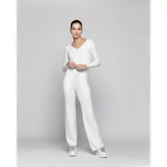 LINEATRE - Pantalón Mujer Ainhoa Blanco