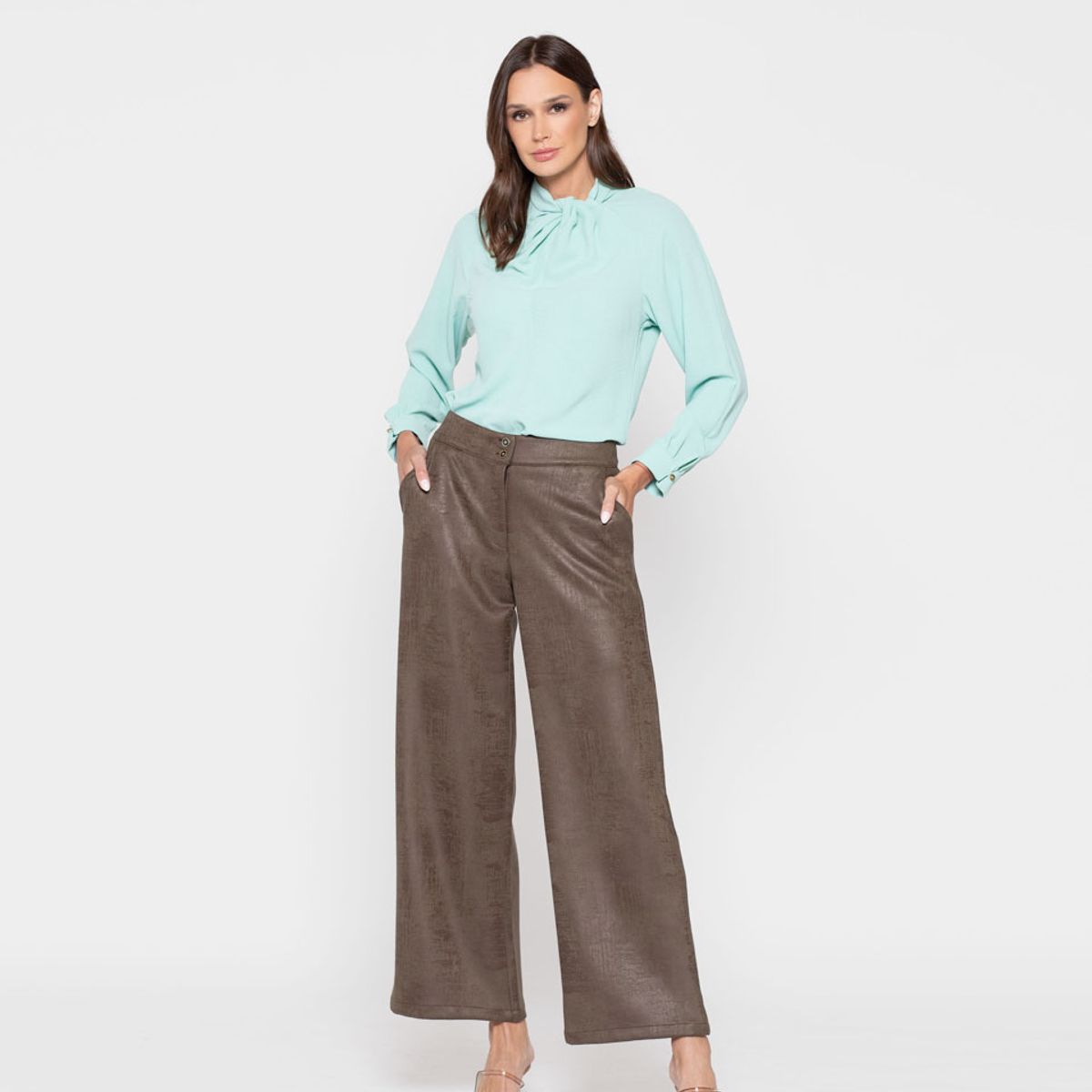 LUDOVICA - Pantalon Mujer Verbena Tostado Ludovica