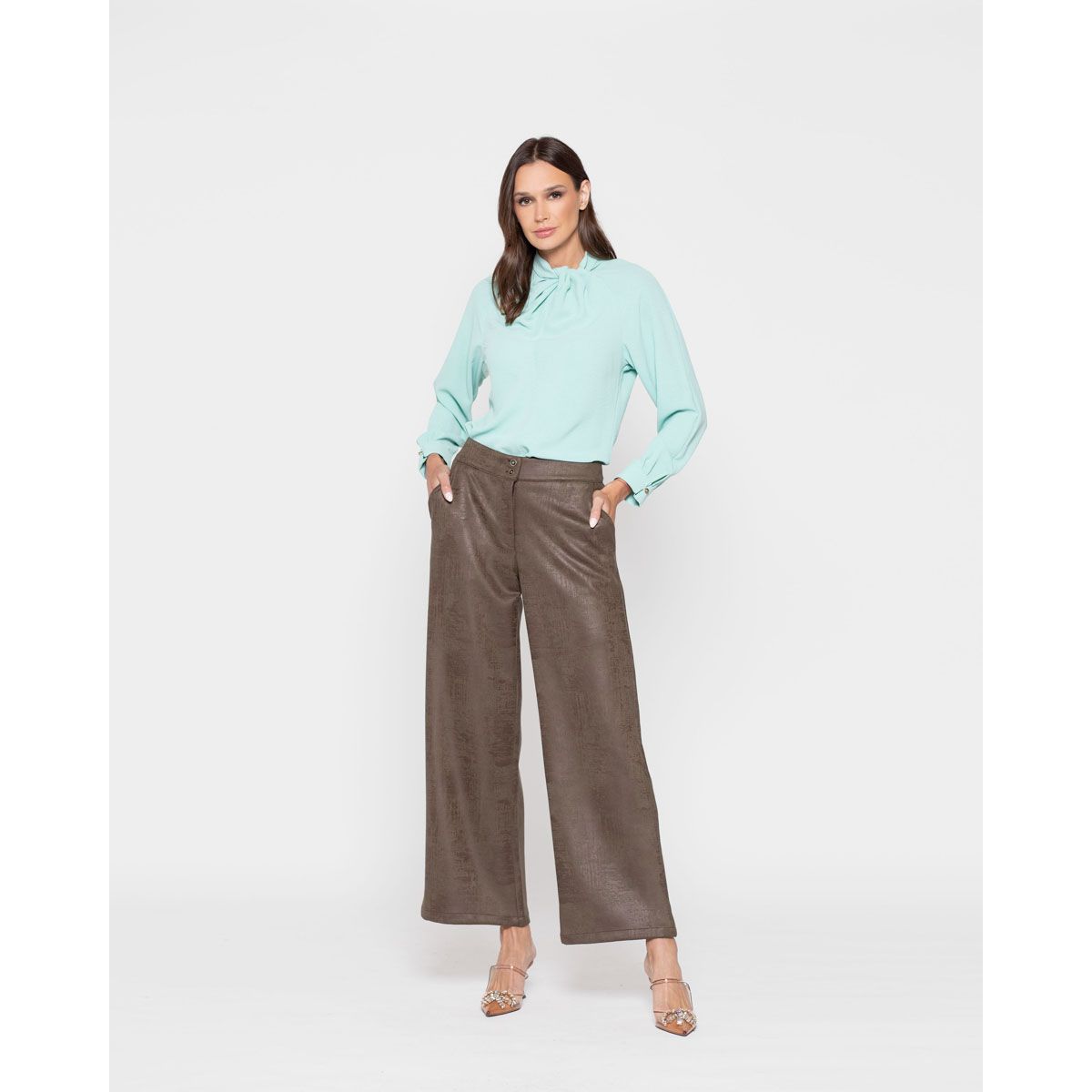 LUDOVICA - Pantalon Mujer Verbena Tostado Ludovica