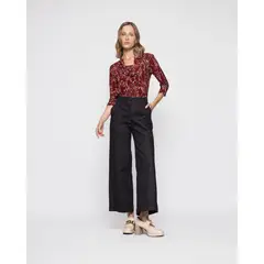 LUDOVICA - Polera Mujer Malva Rojo Oscuro