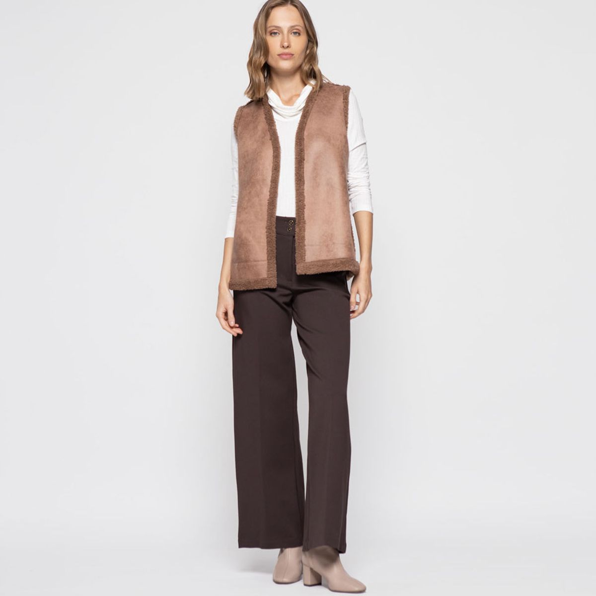 LUDOVICA - Gillet Mujer Margarita Camel Ludovica