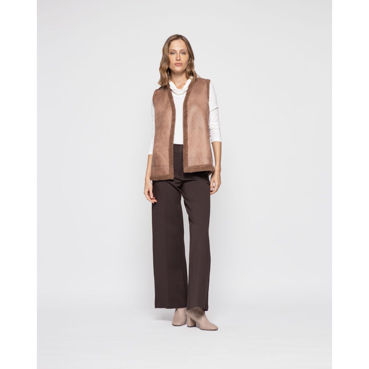 LUDOVICA - Gillet Mujer Margarita Camel Ludovica