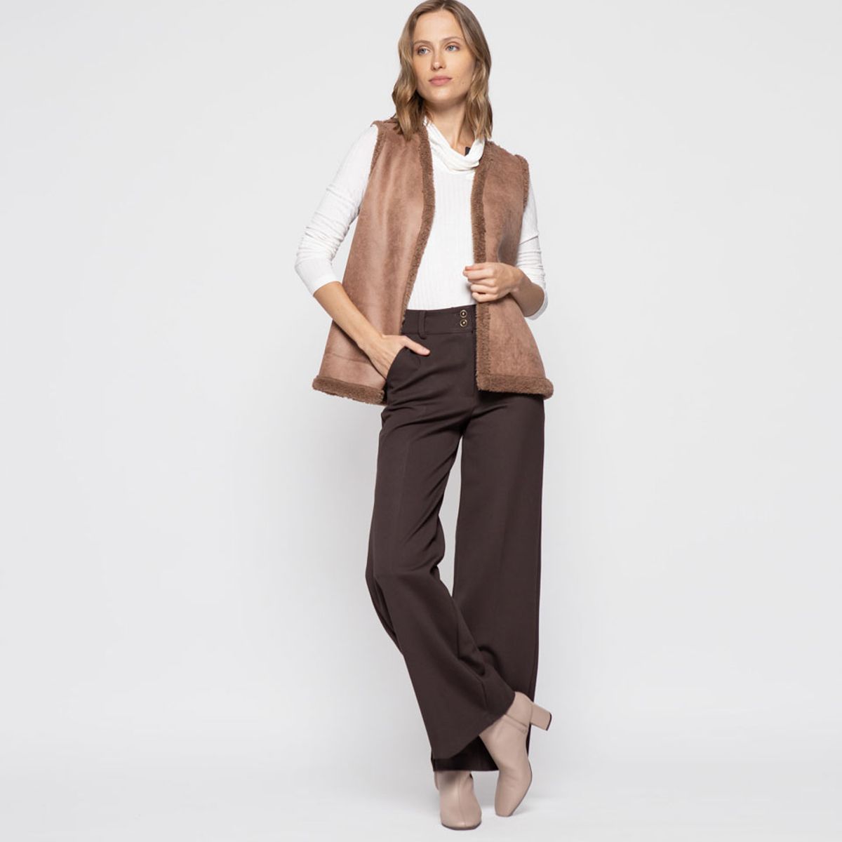 LUDOVICA - Gillet Mujer Margarita Camel Ludovica