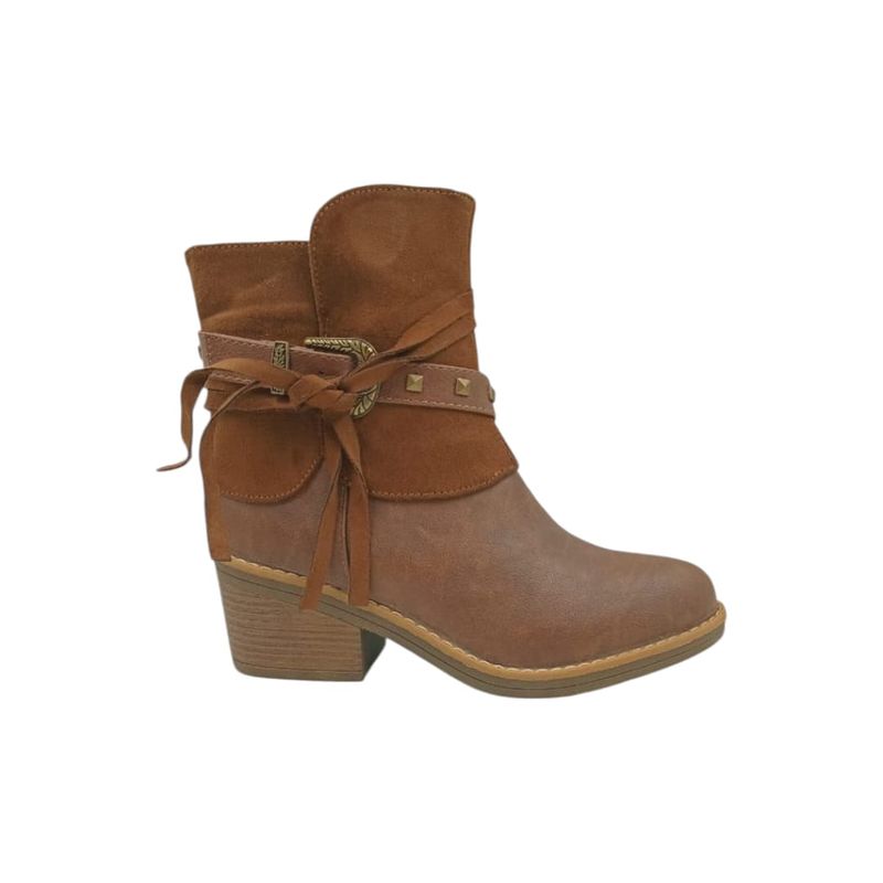 HERIEL - Bota Café Gamuza Mujer